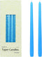 Zest Candle 12-Piece Taper Candles, 12-Inch, Light Blue