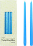 Zest Candle 12-Piece Taper Candles, 12-Inch, Light Blue