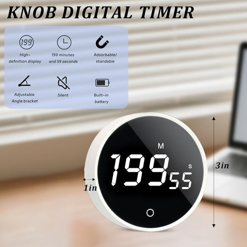 BXF SPORTS 199-Minute Countdown Countup Digital Kitchen Timer - Magnetic Timer with Large LED Display,Volume