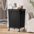160L 2 Chrislley Laundry Hamper with Wheels, Section Large Laundry Basket with Removable Bag, Steel Frame Dirty Clothes