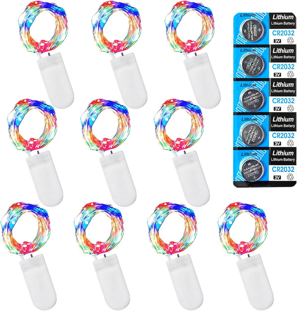 Etinga 10 Pack Fairy Lights Battery Operated String Lights, 10 LED on 3.3ft