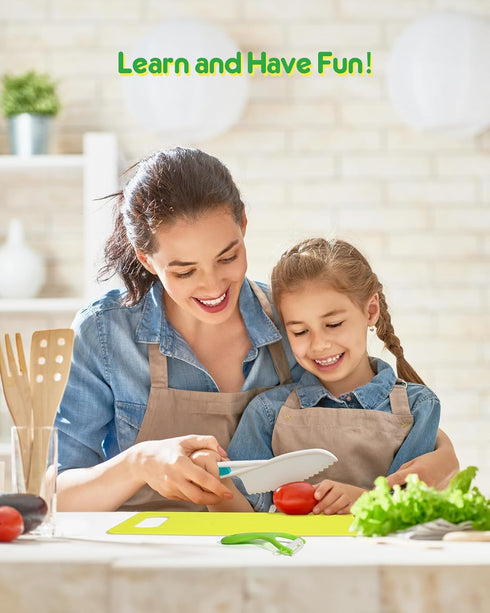 Kids Knife Set, 5 Pieces Montessori Kitchen Tools for Safe Cooking and Baking for Toddlers