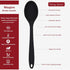 2 Pcs Silicone Spoons for Cooking, Heat Resistant Mixing Utensils for Kitchen Cooking and Baking (Black)
