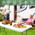 2 Pack 8 (White,30" 96") Picnic Table Cover Fitted Tablecloths Foot Rectangle Tables Elastic Waterproof Stretch