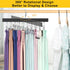 Legging Organizer for Closet, Pants Hangers with Clips Holds 20 Leggings, Jeans, Hats, Shorts, Socks, 360° Rotating Space Saving Hanging clothes organizer for Closet Organizers and Storage 2Pcs by ORROENS