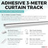 UrbanRed Self Adhesive Ceiling Curtain Track, 9.8FT (3m) for Smooth Wall, No Drill, Adhesive Curtain Rod