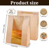 50 Packaging Giving14 8.3 3.3 Pcs Bread Bags with Window Bread Bags for Homemade Bread Sourdough with Metal Tin Strip