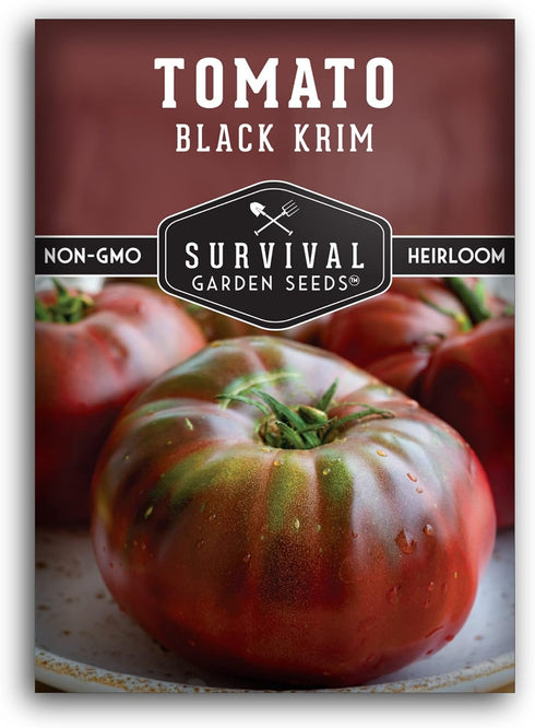Black Krim Tomato Seeds for Planting - Heirloom Non-GMO Variety, Dark Beefsteak