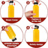 Leaflai 12Pcs -12oz Plastic Juice Bottles with Caps Reusable Juice Containers with Tamper Proof Lids Black - Clear