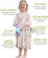 2-6, 25.5" 25.5", babee Reshinee Bamboo Viscose Hooded Bath Towels for Toddler Girls Kids Age Measures x Soft Bathrobe