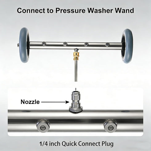 16 Inch 4000 Hourleey Pressure Washer Undercarriage Cleaner, Power Washer Surface Cleaner, Undercarriage Water Car