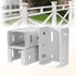 White Aluminum Fence Bracket for Vinyl Fencing, Heavy Duty Metal Replacement for 2.75in Plastic Bracket