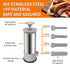 Saihisday 4 2LB Household Sausage Stuffer, Homemade Sausage-Maker Tool Sausage Stuffer Machine Stainless Steel Vertical