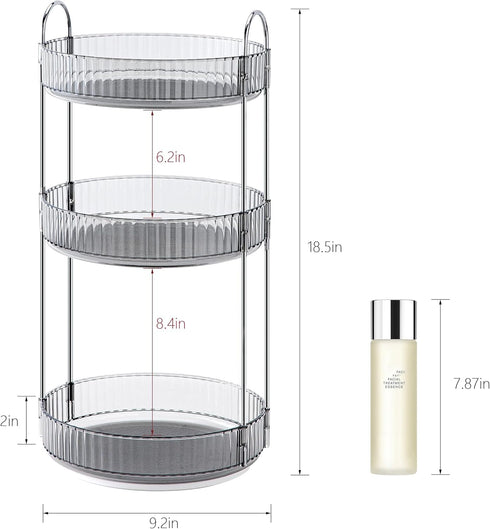 360 Countertop, Lipsticks(3 INVSSENE Rotating Makeup Organizer, Bathroom Make Up Spinning Holder Rack, Large Capacity