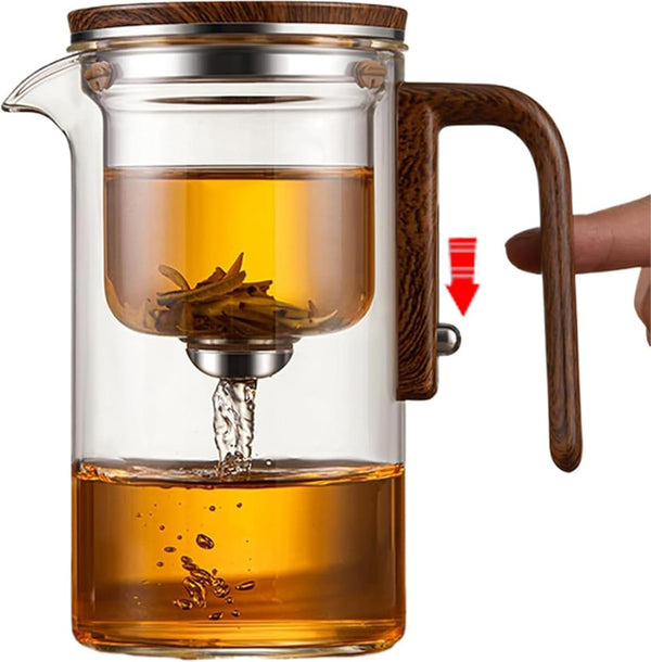 800ML/27OZ Witchcraft Magic Glass Teapot with Infuser Strainer and Lid for Loose