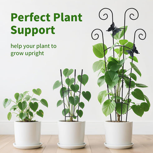 2 Pack 30 Inch Taller Plant Trellis for Potted Climbing Plants Indoor,Expandable Metal Garden Trellis for Climbing