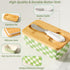 Countertop, Butter Dish with Lid, Large Butter Dish for Ceramic Butter Keeper Container with Knife and Silicone Sealing