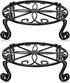 2 Pack 12"x3.1" Black Plant Stand for Flower Pot Heavy Duty Potted
