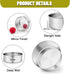 P&P CHEF Round Cake Pans Set of 2, 8 x 3 Inch Stainless Steel for Layer Birthday and Wedding Cakes, Oven Safe