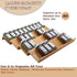 Angimio 8 Set- 9" 18" (9" 18") Bamboo Spice Rack Drawer Organizer - Pieces Wide Per Piece - Combine Pieces Into Wide