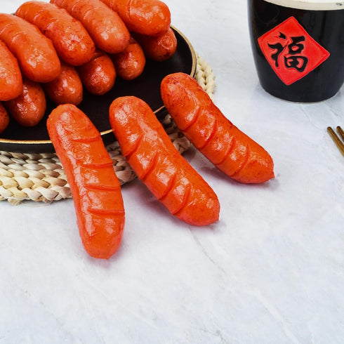 6 (3.94x1.18 Inch) PCS Lifelike Artificial Hot Dogs Fake Sausage Artificial Food Model for Fast Food Windows