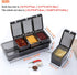 V·RESOURCING Elegant Black Seasoning Box, 4 Pieces Storage Container Cruet for Home Kitchen, Condiment Jars