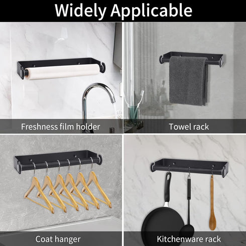 PEDORUBY Under Cabinet Paper Towel Holder, Adhesive or Drill Mount Paper Towel Holder, Wall Mount Paper Towel Holders