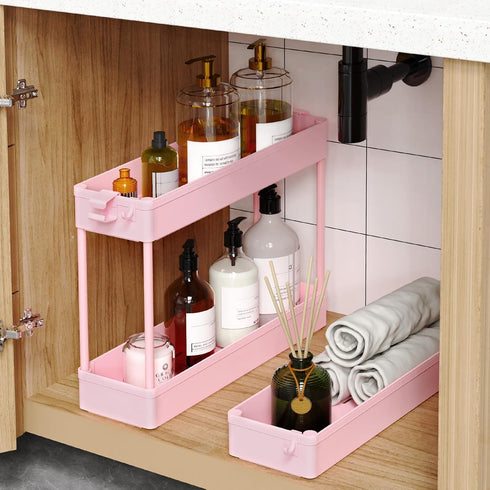 SPACEKEEPER Slim Rolling Storage Cart - 3 Tier Bathroom Organizer Utility Cart for Kitchen, Office, and Narrow Spaces,