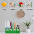 Green Cardboard Magazine Holder (2 Pack), Sturdy File Holder for Desk, Vertical Organizer for Classroom and Office