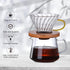 Gute Glass Coffee Dripper/Filter - Cone Glass Pour Over Coffee Dripper with Bamboo Stand for 1-4 Cups