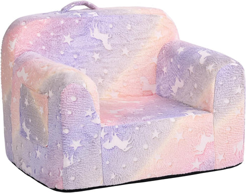 Tiita Kids Sofa, Childrens Couch with Carry Handle, Portable Toddler Foam Sofa