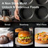 Hamburger Bun Pan, 5 Inch Non-Stick Carbon Steel Hamburger Mold, 4 Cup Big Baking Pan for Homemade Hamburger Buns