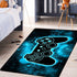 Gaming Video Game Area Rugs for Boys and Teens, Modern Cool Tech Style Gamepad Pattern Carpet for Home Decor