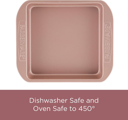 Farberware Nonstick Bakeware 9 Inch x 5 Inch Meatloaf Pan in Rose Gold