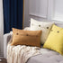 MIULEE Set of 2 Vintage Linen Pillow Covers with Triple Button Accent for Couch Sofa Bed Living Room Decor 18x18 Inch