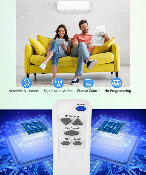 AC Remote Control for LG Air Conditioner Models LT1034HNR, LW1224RSMX, LW1214ER, and more