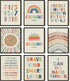 SEHSUVC Baby Alphabet 1 2 3 Wall Art Set of 9, Number Rainbow