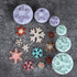 HiParty 6Pcs/Set Snowflake Fondant Cutter, Cookie Cutter Set with 6 Snowflake Shapes, White/Transparent