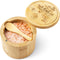 ILConcepts Bamboo Salt Cellar Storage Box, Bowl with Magnetic Swivel Lid and Spoon,