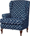 Eco-Ancheng Wingback Chair Slipcover 2 Piece Wingback Chair Cover Spandex Wing Chair