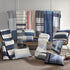 Nautica Sham, Cotton Quilted Bedding Set with Envelope Closure, Pre-Washed Softness (Adelson Blue, 20" x 26")