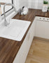 Dark Brown Butcher Block Contact Paper - Peel and Stick Kitchen Countertop Wallpaper for Bathroom and Laundry Room