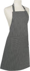 Now Designs Basic Cotton Kitchen Chef's Apron, Pinstripe Granite