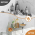 LEVERLOC Suction Cup Shower Organizer - Removable Shelf with Hooks & Soap Holder