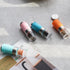 VEVOK CHEF 4Pcs Mini Glass Salt and Pepper Grinder Set, Portable Ceramic Shakers for Travel Kitchen Gift