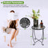 Fashion&cool Outdoor Side Tables, Weather Resistant Metal Patio Side Table, Small Round Outdoor End Table Side Table