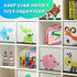8 Packs Toy Storage Bags with Zipper, Clear PVC Organizing Bags, Reusable Toy Storage Organizer with Portable Handle