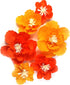 Crepe Paper Flowers Pack of 6 for Birthday Party Floral Backdrop Nursery Room Decoration (Oranges)