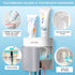 Boperzi Toothbrush Holder Wall Mounted, Toothpaste Dispenser Gray Dustproof Cover for Shower Bathroom Set