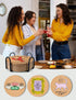 Set 6 Friends TV Show Merchandise - Funny TV Show Coasters of with Holder, Cork Coasters for Coffee Table, Friends TV